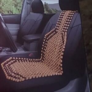 AUTOCRAFT Natural Wood Bead Seat Cushion AC2094 1 Seat Airbag Safe NEW